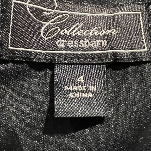 Dressbarn Collection Dark grey fancy dress with beaded collar, Size Small - Picture 8 of 8